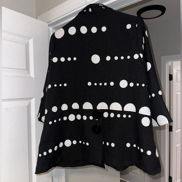 Black and White Polka Dot Women's Jacket - Picture 5 of 5